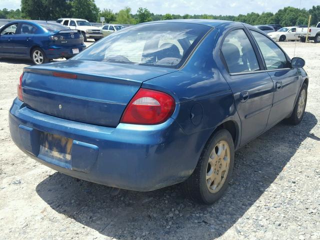 1B3ES56C03D224270 - 2003 DODGE NEON SXT BLUE photo 4