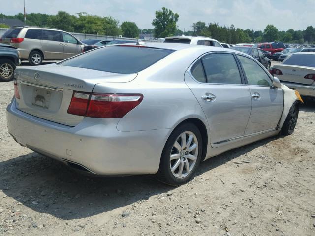 JTHGL46F475004170 - 2007 LEXUS LS 460L SILVER photo 4