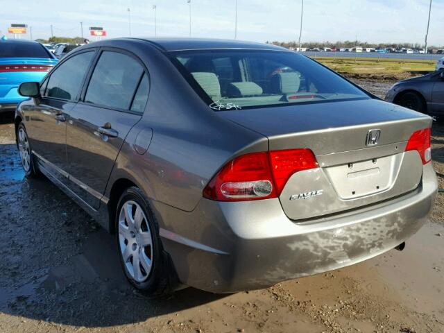 2HGFA16527H507070 - 2007 HONDA CIVIC LX GRAY photo 3