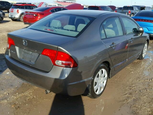 2HGFA16527H507070 - 2007 HONDA CIVIC LX GRAY photo 4