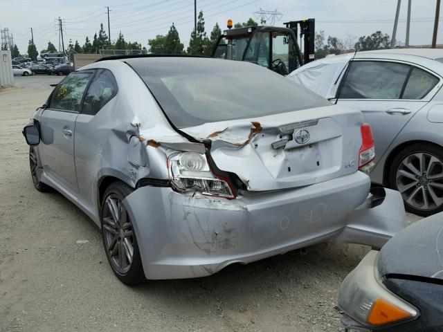 JTKJF5C75B3017752 - 2011 TOYOTA SCION TC ვერცხლისფერი ფოტო 3