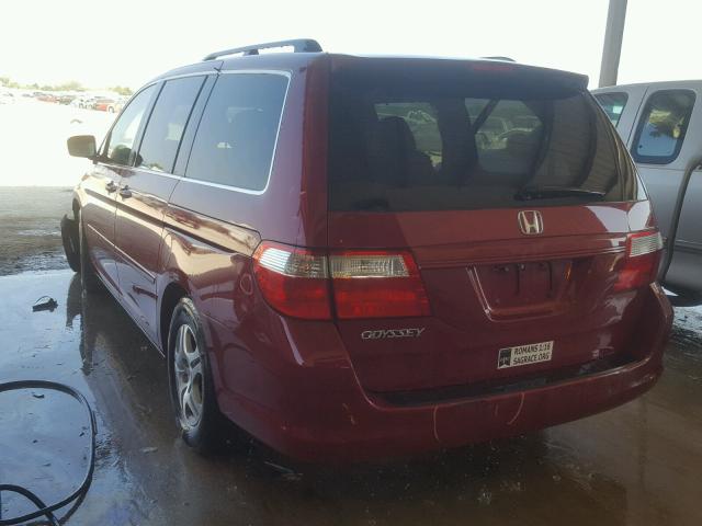 5FNRL38476B425586 - 2006 HONDA ODYSSEY EX MAROON photo 3