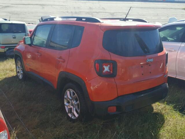 ZACCJABT3GPC95476 - 2016 JEEP RENEGADE ORANGE photo 3