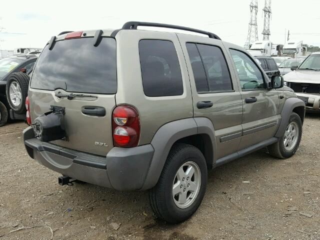 1J4GL48K97W562046 - 2007 JEEP LIBERTY TAN photo 4