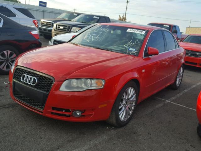 WAUAF78E98A055710 - 2008 AUDI A4 2.0T RED photo 2