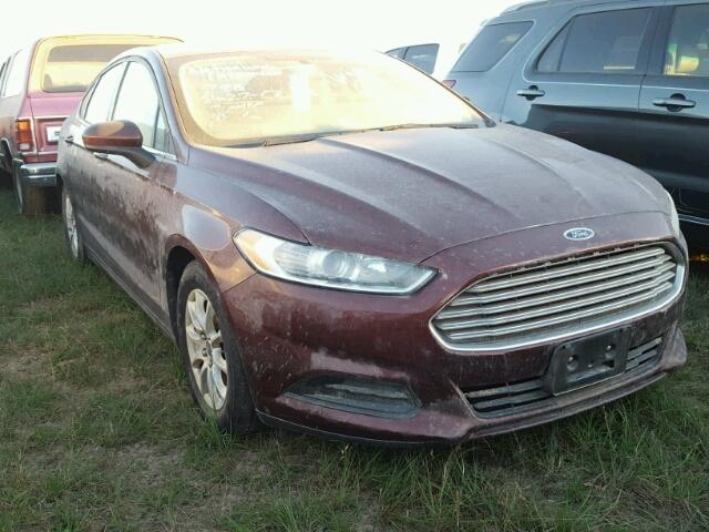 3FA6P0G79FR301728 - 2015 FORD FUSION RED photo 1