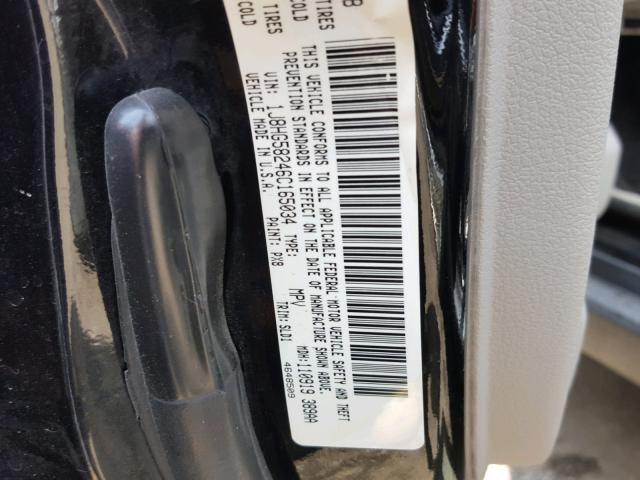 1J8HG58246C165034 - 2006 JEEP COMMANDER BLACK photo 10