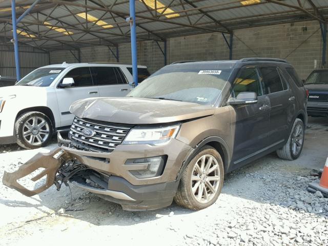 1FM5K7F88GGA05787 - 2016 FORD EXPLORER L BROWN photo 2