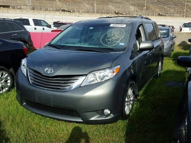 5TDYK3DC6ES513924 - 2014 TOYOTA SIENNA GREEN photo 2