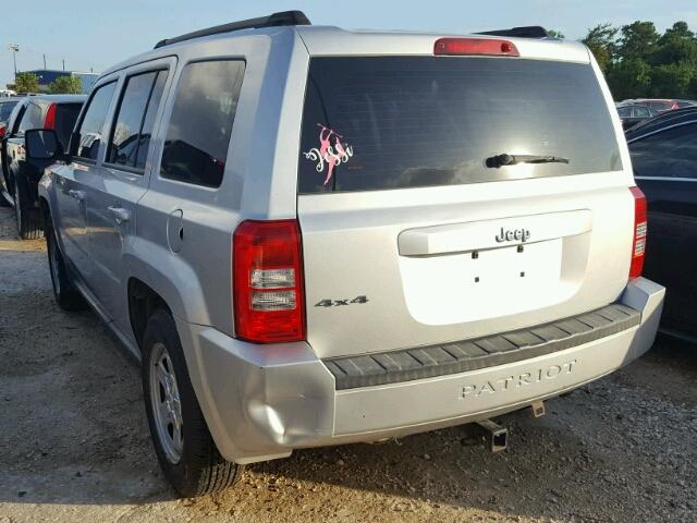 1J4NF2GB6AD634411 - 2010 JEEP PATRIOT SILVER photo 3