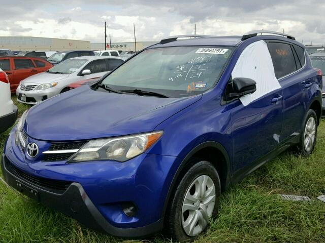 2T3ZFREV4FW176729 - 2015 TOYOTA RAV4 LE BLUE photo 2