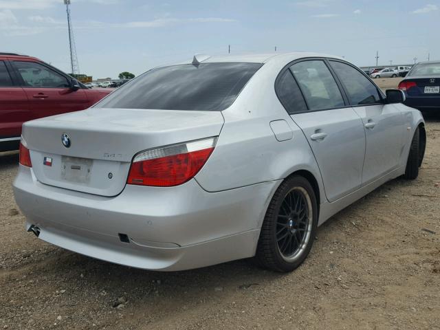 WBANB33565CN66501 - 2005 BMW 545 I SILVER photo 4