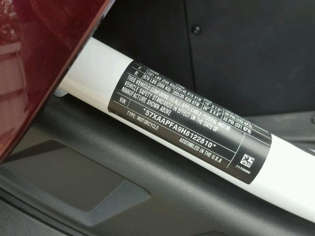 57XAAPFA9H8122810 - 2017 POLARIS SLINGSHOT MAROON photo 19