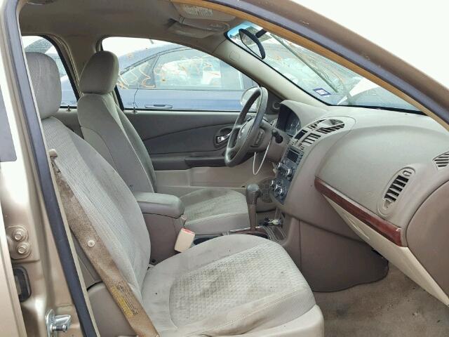 1G1ZT51846F154581 - 2006 CHEVROLET MALIBU LT BEIGE photo 5