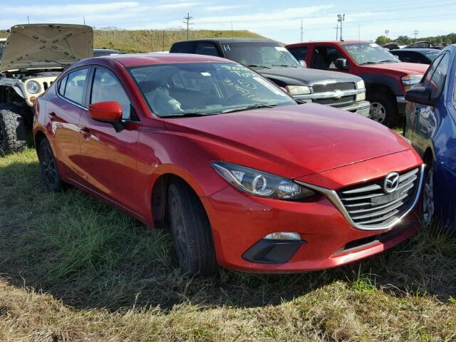 JM1BM1V79E1141367 - 2014 MAZDA 3 RED photo 1