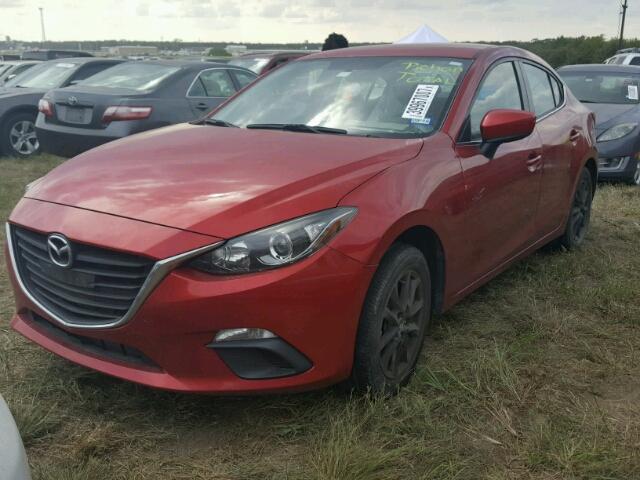 JM1BM1V79E1141367 - 2014 MAZDA 3 RED photo 2