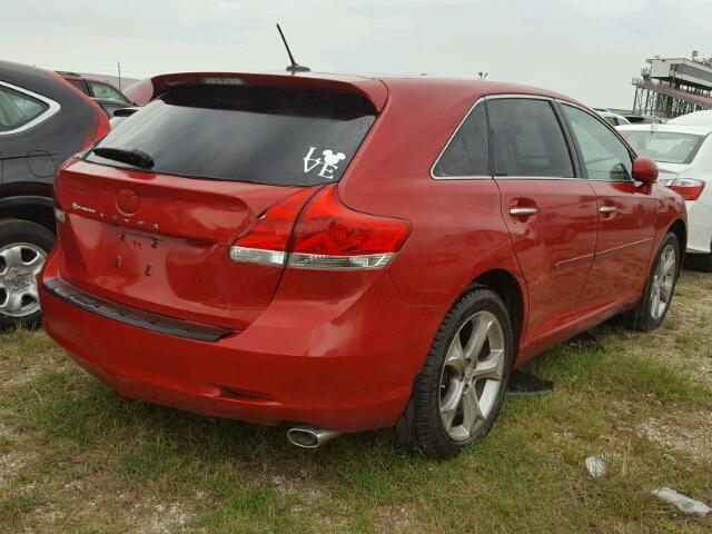 4T3ZK3BB0AU020912 - 2010 TOYOTA VENZA RED photo 4