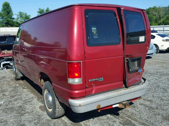 1FTFE24L7VHB69484 - 1997 FORD ECONOLINE BURGUNDY photo 3