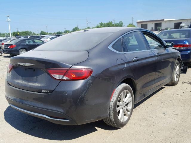 1C3CCCAB4FN611770 - 2015 CHRYSLER 200 LIMITE GRAY photo 4