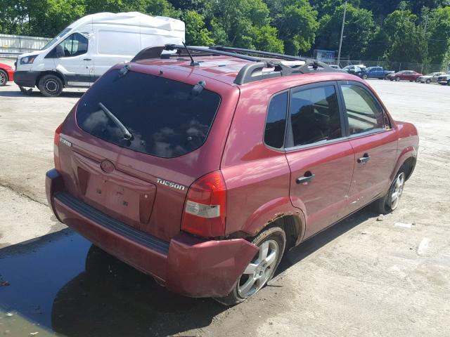 KM8JM12B56U430892 - 2006 HYUNDAI TUCSON GL MAROON photo 4