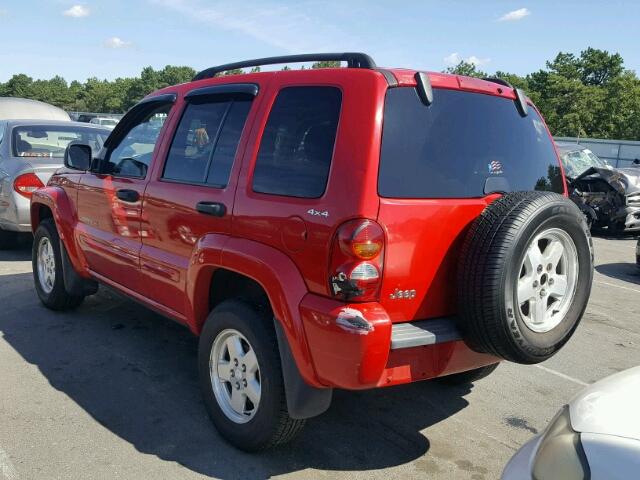 1J4GL58K62W239877 - 2002 JEEP LIBERTY LI RED photo 3