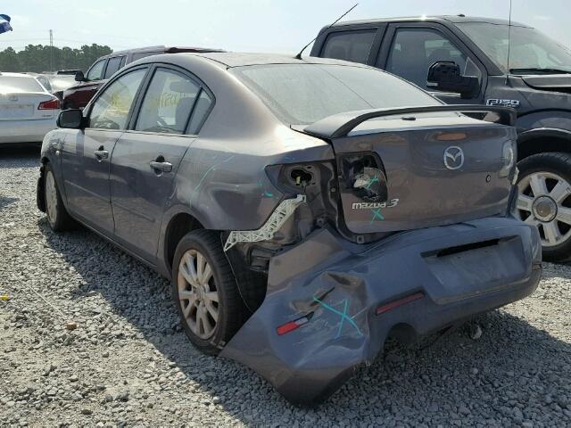 JM1BK32F771633394 - 2007 MAZDA 3 I GRAY photo 3