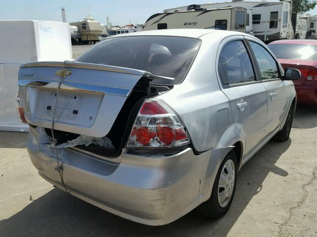 KL1TD5DE1BB181077 - 2011 CHEVROLET AVEO LS SILVER photo 4