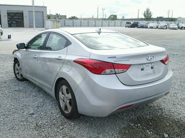 KMHDH4AE8CU305153 - 2012 HYUNDAI ELANTRA GL SILVER photo 3