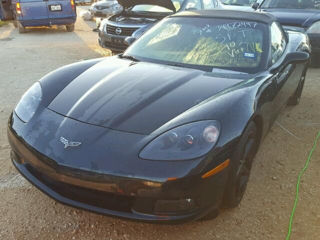 1G1YG3DW5C5104689 - 2012 CHEVROLET CORVETTE BLACK photo 2