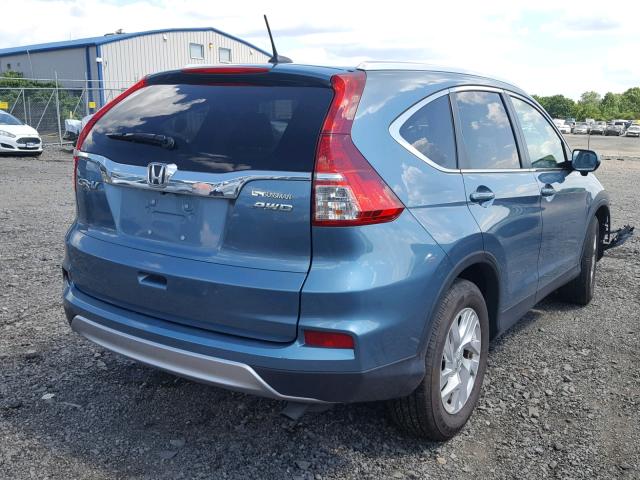 5J6RM4H7XFL057635 - 2015 HONDA CR-V EXL BLUE photo 4