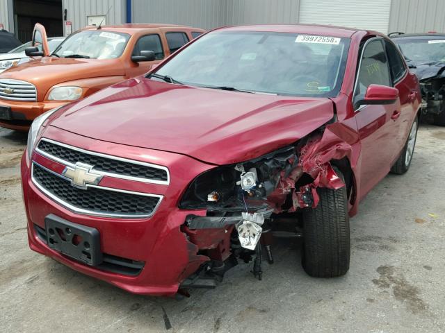1G11D5RR1DF104127 - 2013 CHEVROLET MALIBU 1LT მუქწითელი ფოტო 2