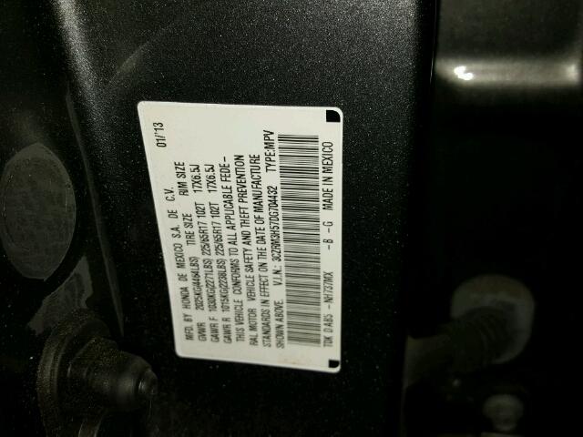 3CZRM3H57DG704432 - 2013 HONDA CR-V EX GRAY photo 10