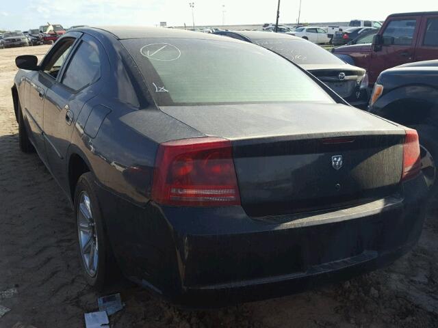 2B3KA43G96H380984 - 2006 DODGE CHARGER BLACK photo 3