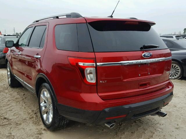 1FM5K7D87FGB58954 - 2015 FORD EXPLORER RED photo 3