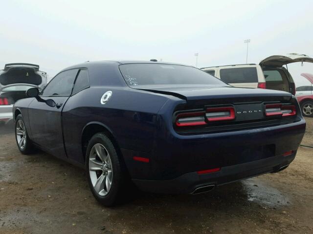 2C3CDZAG2FH822809 - 2015 DODGE CHALLENGER BLUE photo 3