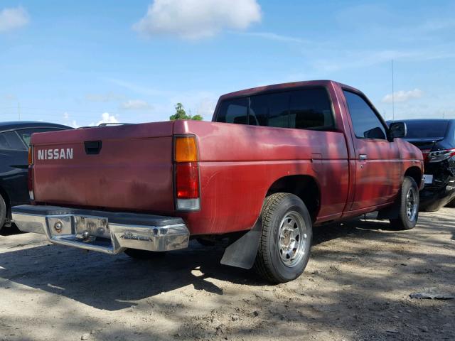 1N6SD11S0NC330226 - 1992 NISSAN TRUCK SHOR RED photo 4