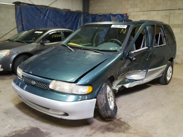 4N2DN1119VD818081 - 1997 NISSAN QUEST XE GREEN photo 2