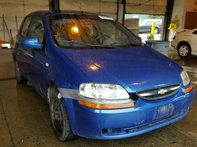 KL1TD62635B446782 - 2005 CHEVROLET AVEO BASE Niebieski zdjęcie 1