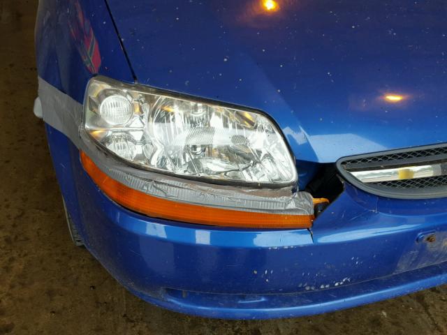 KL1TD62635B446782 - 2005 CHEVROLET AVEO BASE Niebieski zdjęcie 9