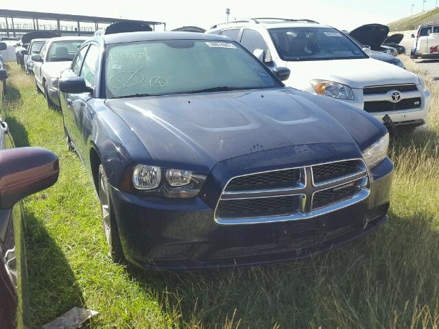 2C3CDXBG0EH333407 - 2014 DODGE CHARGER BLUE photo 1