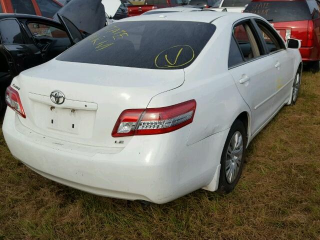 4T4BF3EK0AR011496 - 2010 TOYOTA CAMRY WHITE photo 4