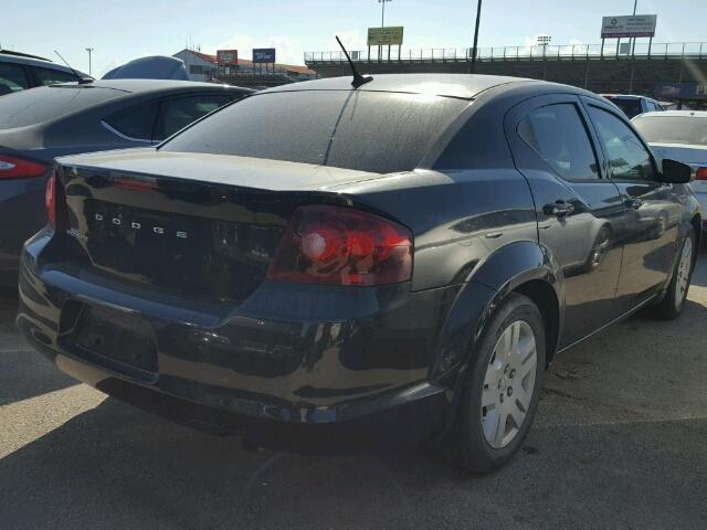 1C3CDZAB7DN628933 - 2013 DODGE AVENGER BLACK photo 4