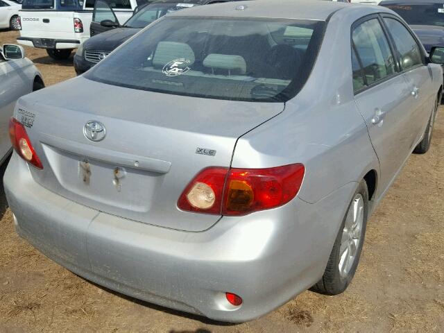 1NXBU40E69Z080695 - 2009 TOYOTA COROLLA BA SILVER photo 4