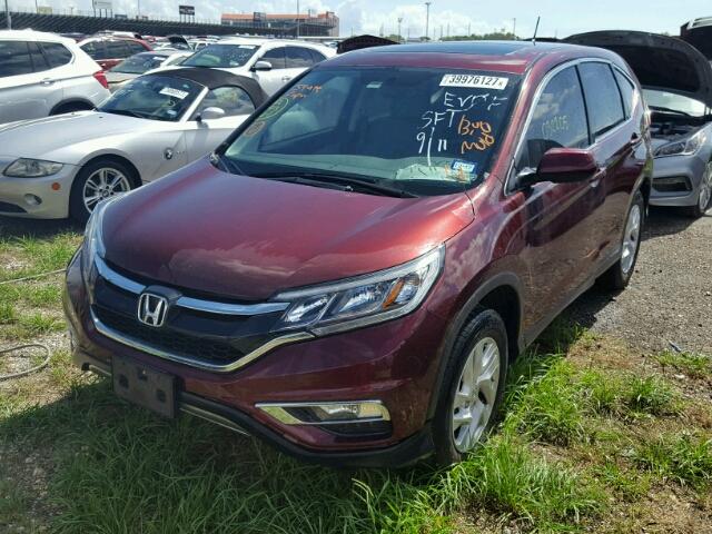 2HKRM3H54FH502339 - 2015 HONDA CR-V EX MAROON photo 2