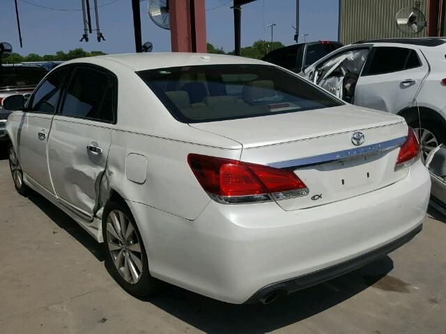 4T1BK3DB9BU428284 - 2011 TOYOTA AVALON BAS WHITE photo 3