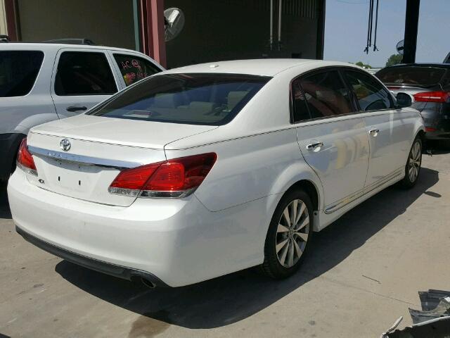 4T1BK3DB9BU428284 - 2011 TOYOTA AVALON BAS WHITE photo 4