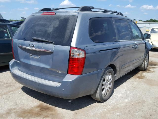 KNDMB233676173798 - 2007 KIA SEDONA EX BLUE photo 4