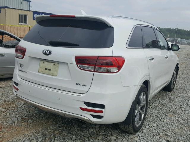 5XYPK4A58GG151361 - 2016 KIA SORENTO SX WHITE photo 4