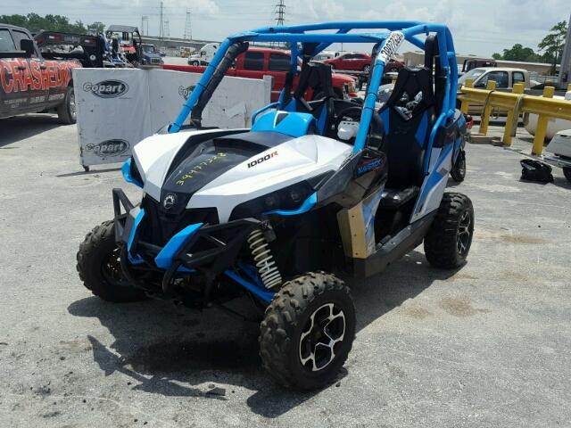 3JBPWAP29HJ000215 - 2017 CAN-AM MAVERICK 1 BLUE photo 2