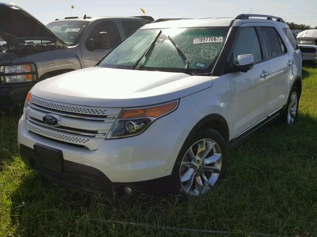 1FM5K7F88DGB47441 - 2013 FORD EXPLORER WHITE photo 2